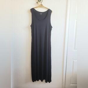 NWT Amazon Essentials  Long Navy Viscosa Blend Streatchable Sleeveless Dress